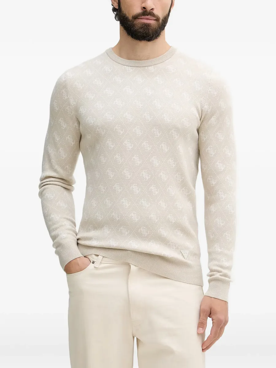 logo-jacquard sweater 1
