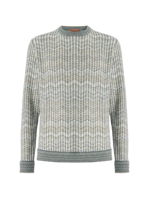 cashmere and viscose zig zag pullover
