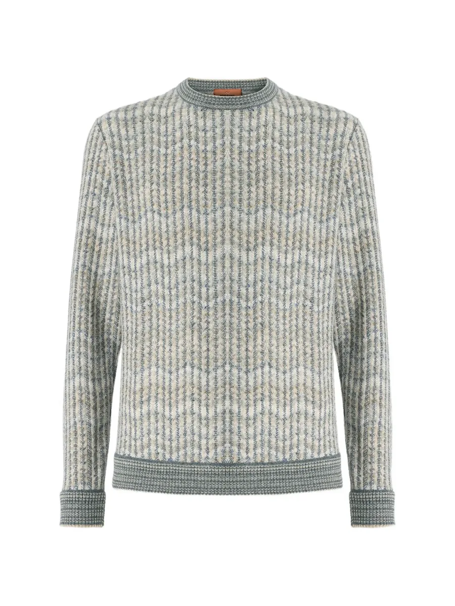 cashmere and viscose zig zag pullover 1