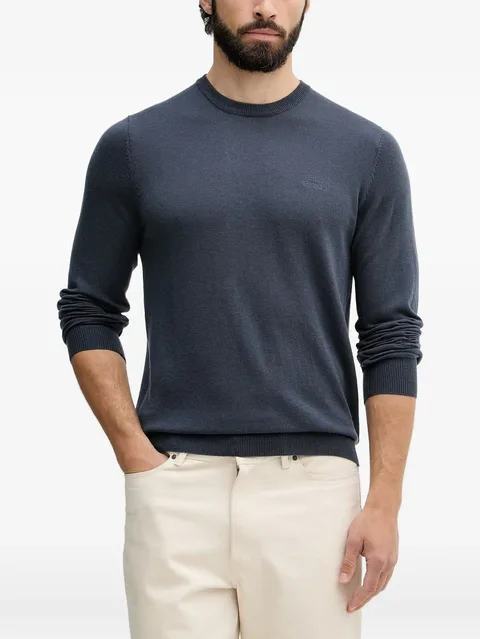 logo-embroidered crew-neck sweater