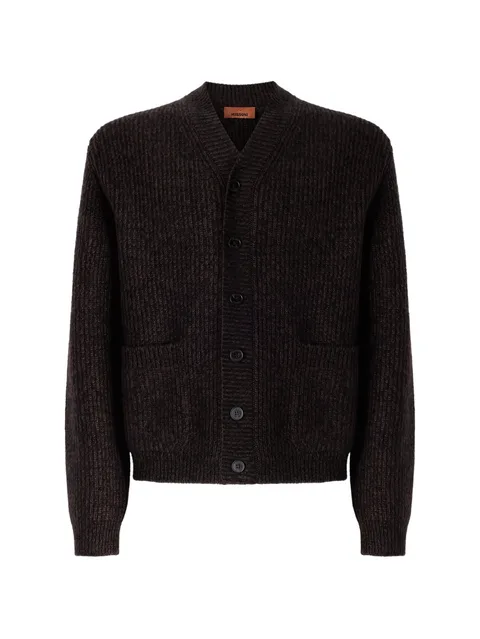 wool and viscose mélange cardigan