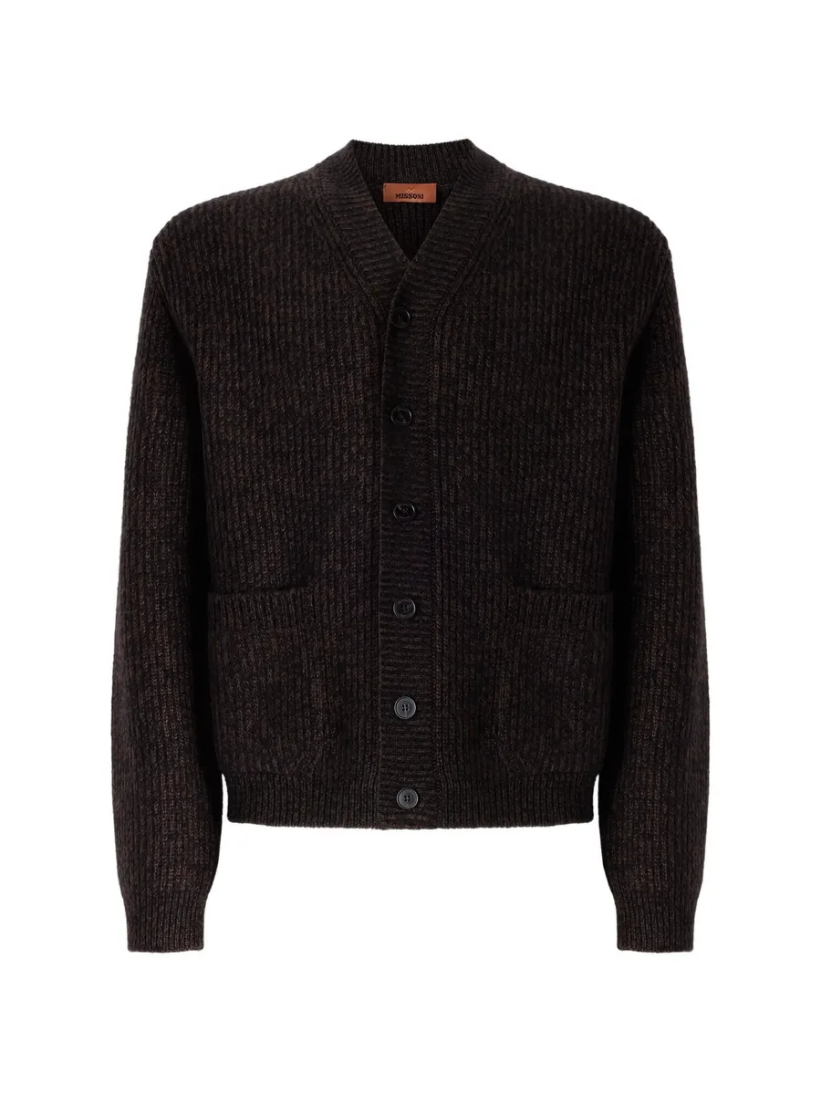 wool and viscose mélange cardigan 1