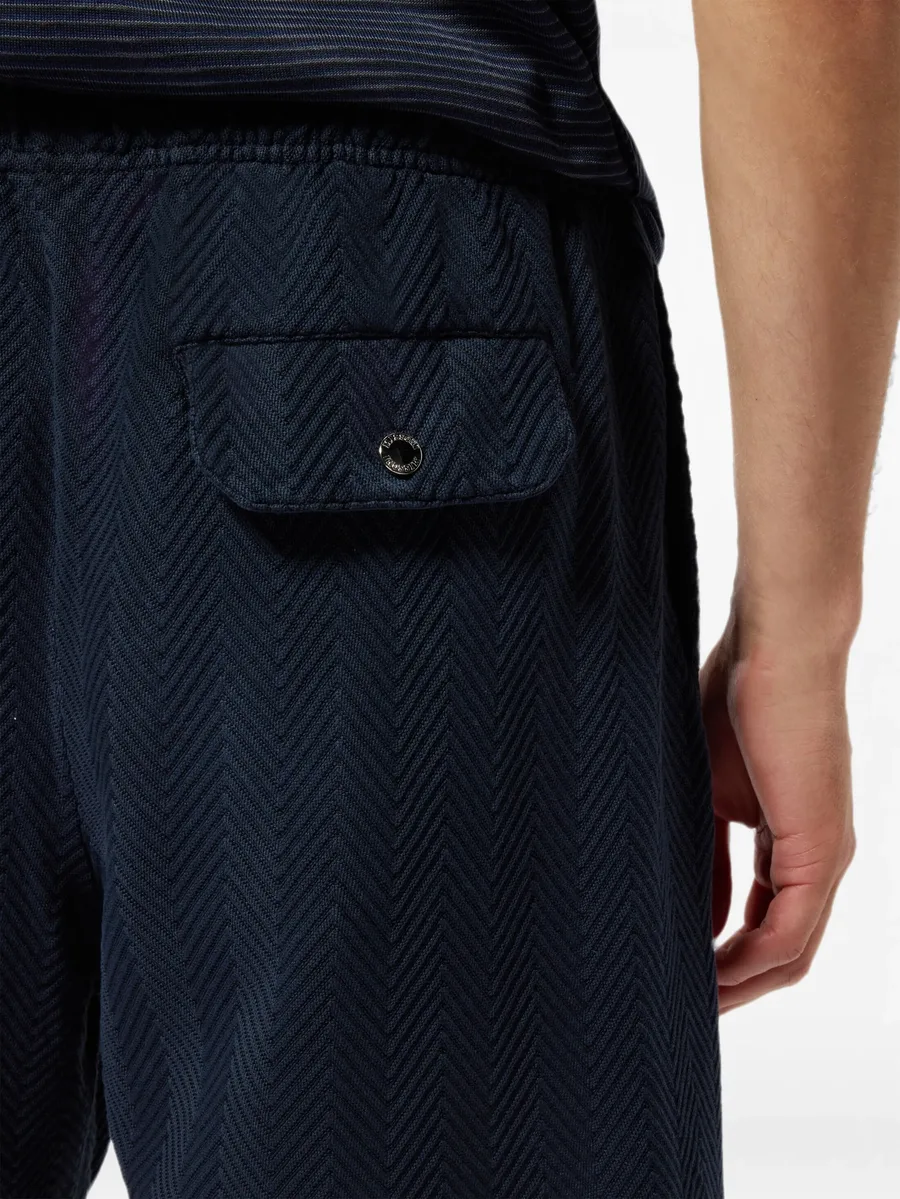 tone-on-tone Chevron cotton and viscose bermuda shorts 3