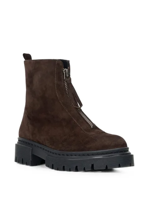 Miles zip-front ankle boots