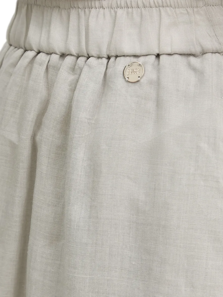 elasticated-waist logo-plaque midi skirt 4