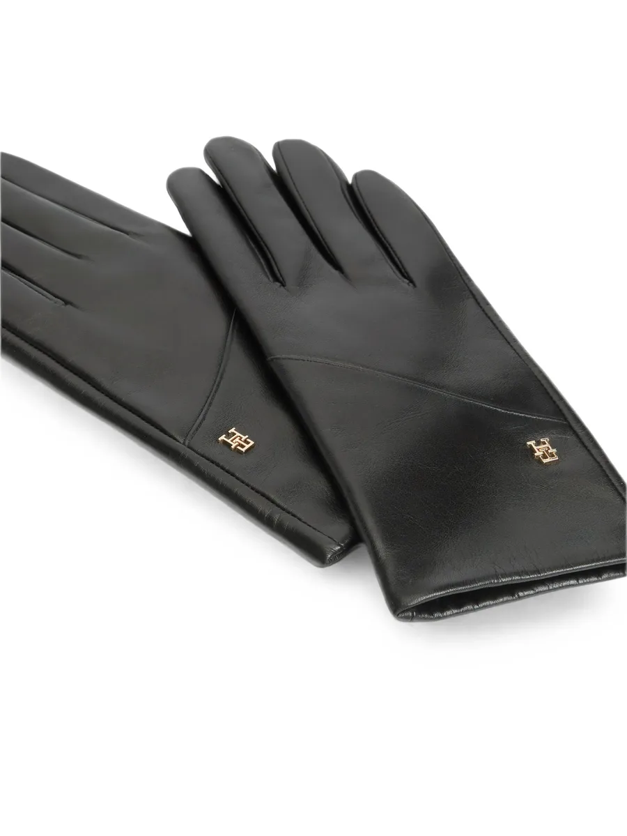 logo-plaque leather gloves 2