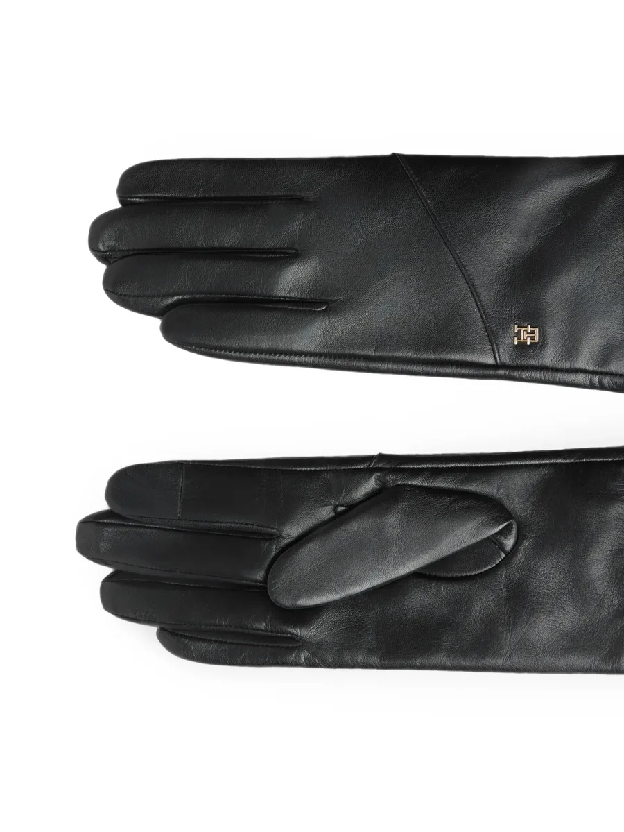 logo-plaque leather gloves 3