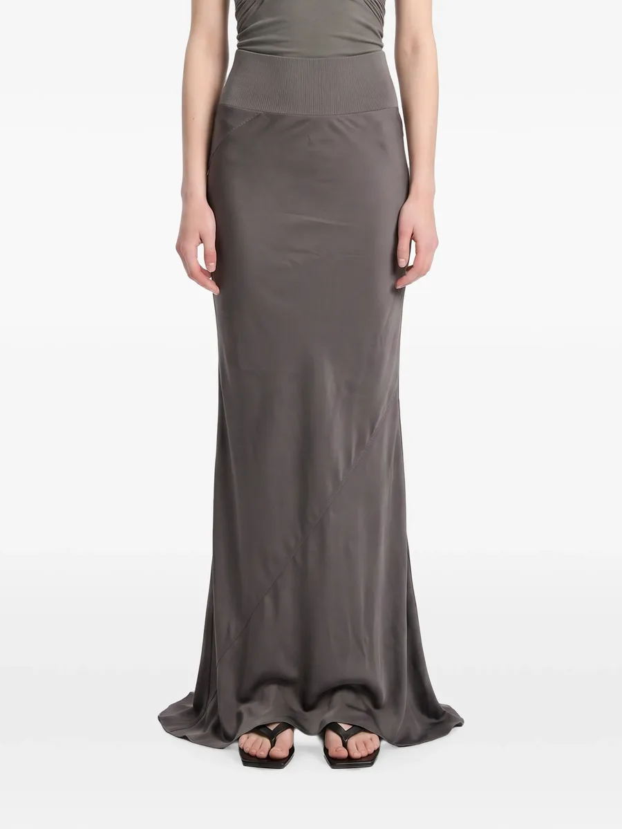 ribbed-waistband panelled skirt 2