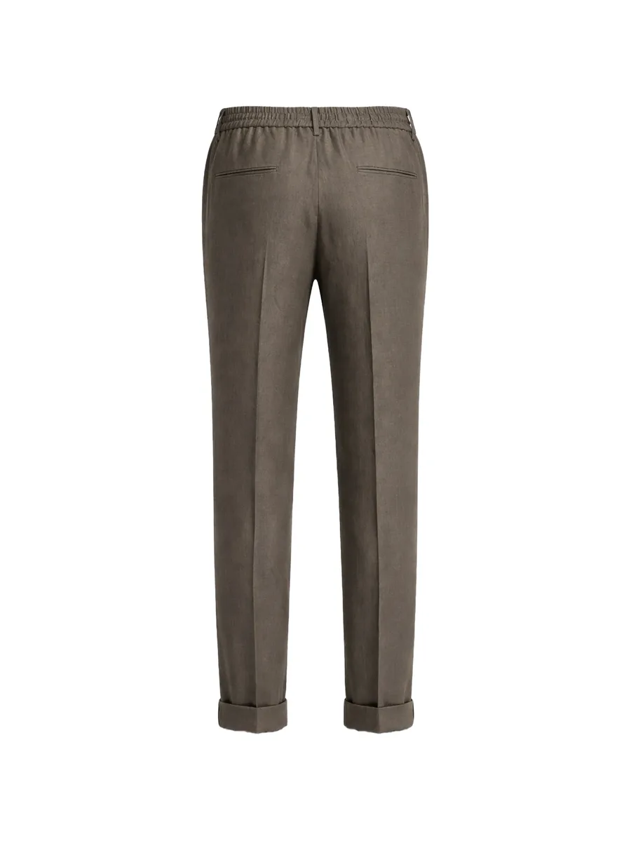drawstring-waist tailored trousers 3