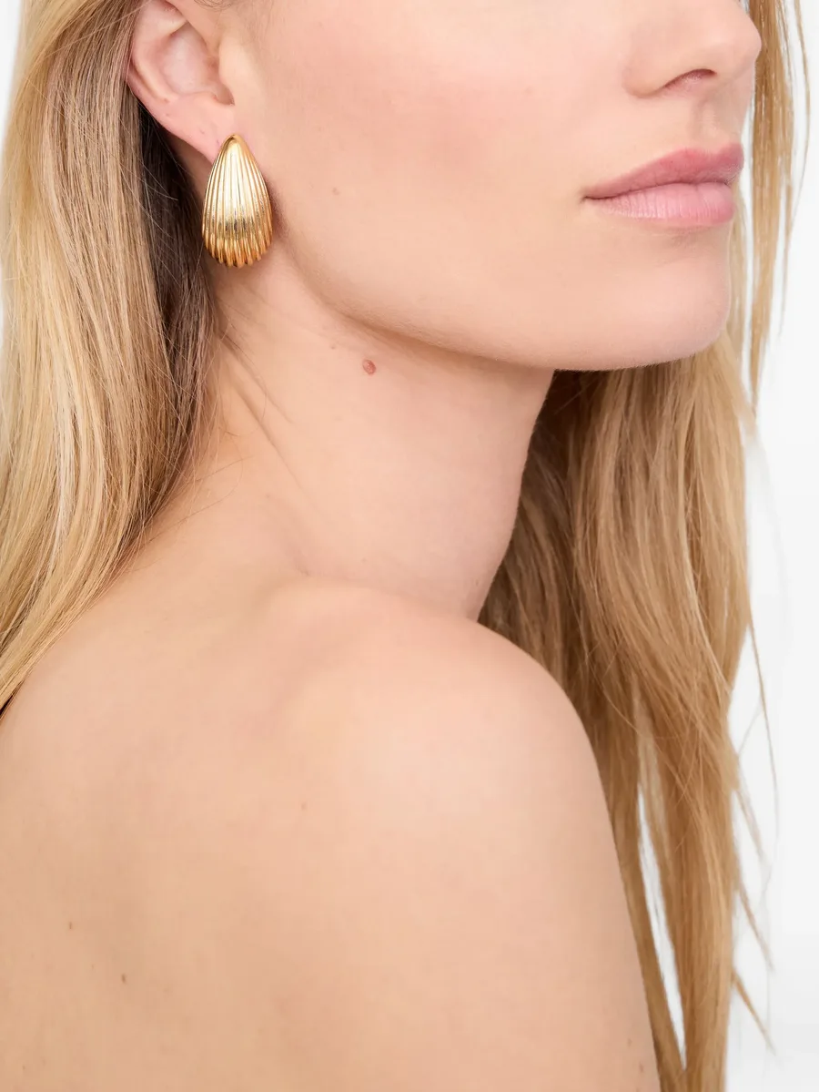 серьги Ribbed Drop 3