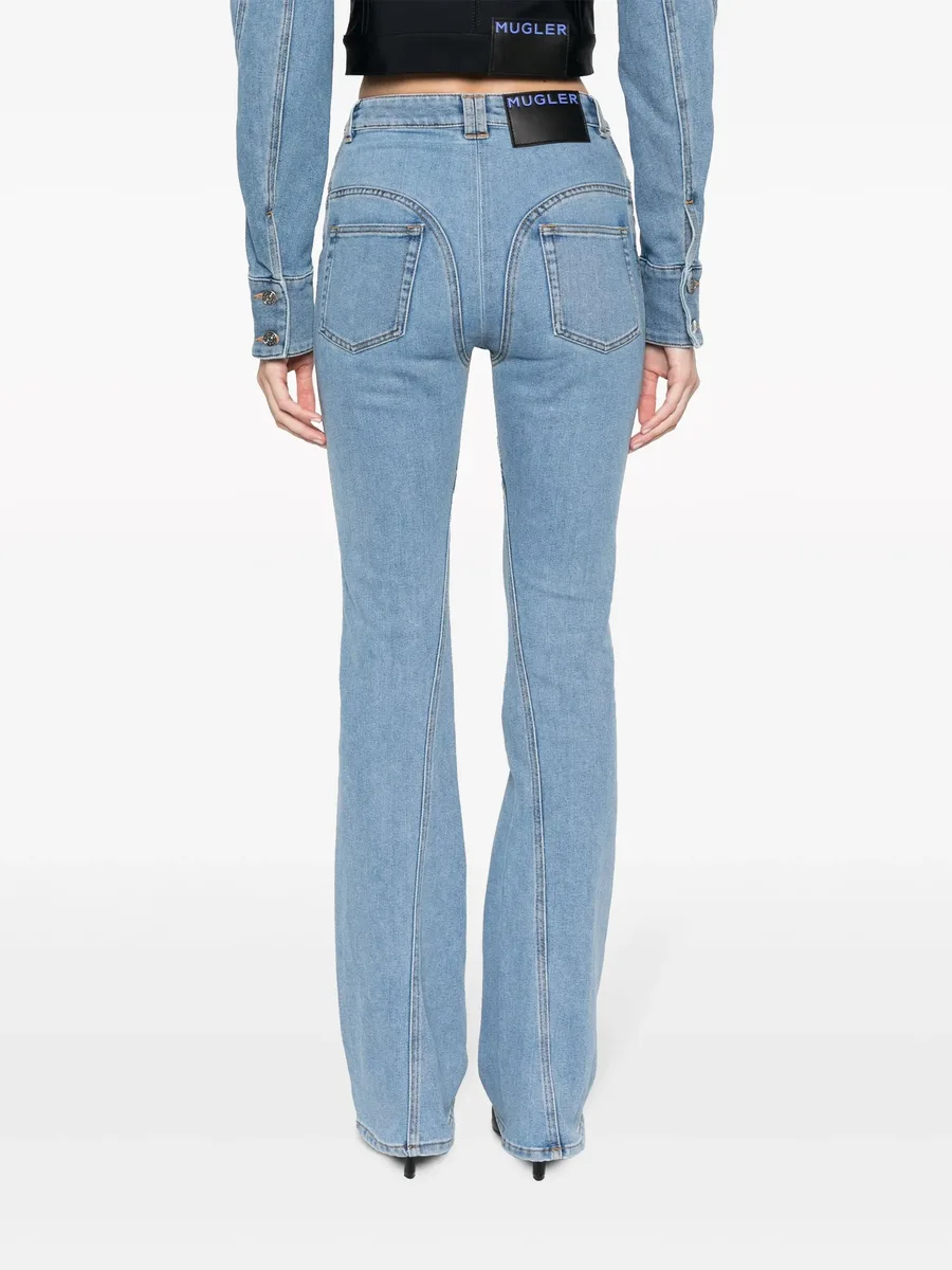 seam-detail flared jeans 4