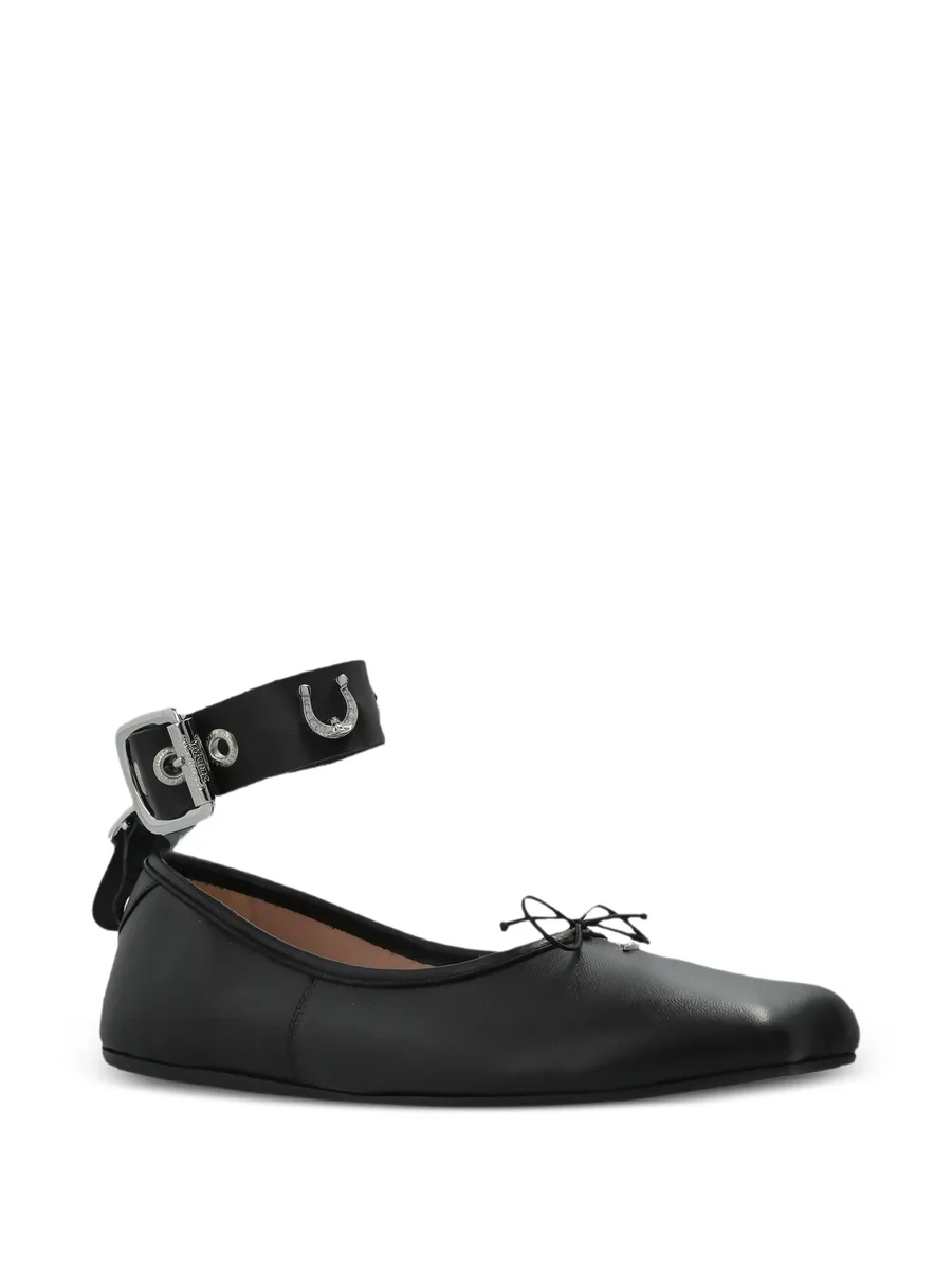 Bardot ankle-strap ballet flats 4