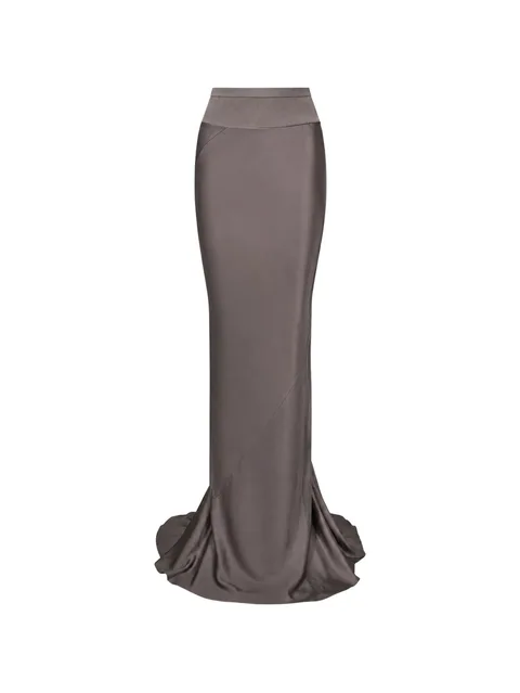 ribbed-waistband panelled skirt
