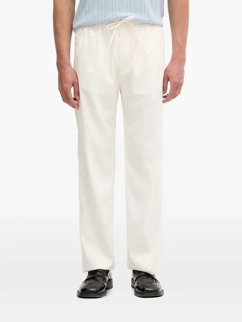 Paolo drawstring-waist pleated trousers