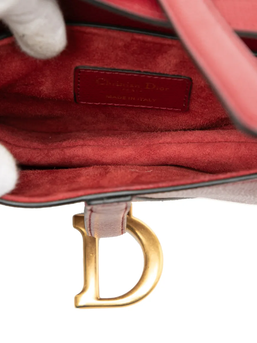 сумка-сэтчел Mini Grained Calfskin Saddle Bag (2019 год) 9
