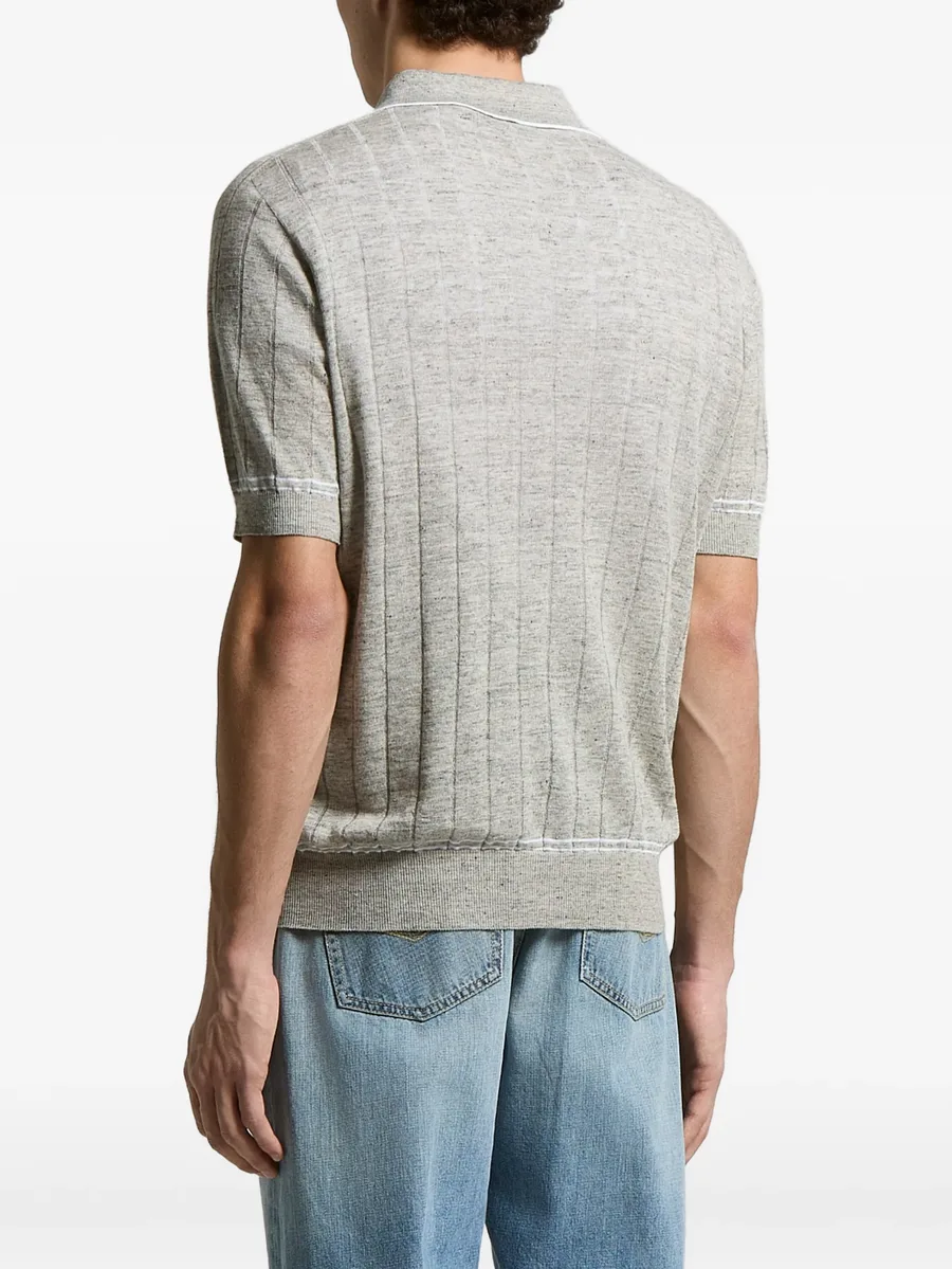 ribbed-trim polo 3