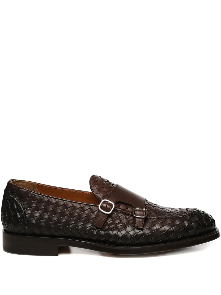 woven leather monk shoes 2