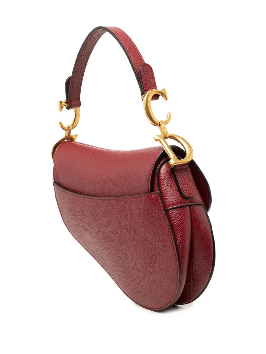сумка-сэтчел Mini Grained Calfskin Saddle Bag (2019 год) 5