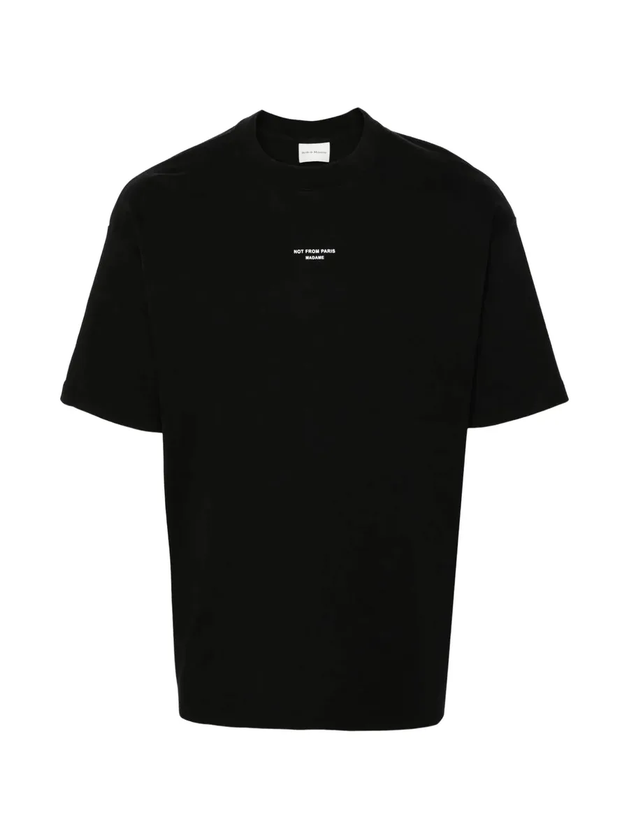 slogan-print cotton T-shirt 1