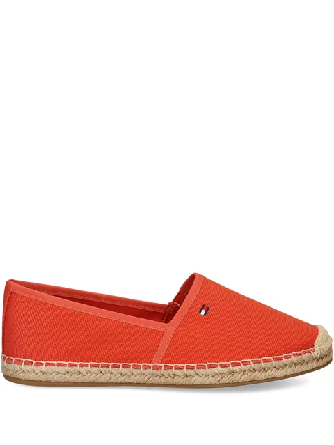 Flag-embroidered canvas espadrilles