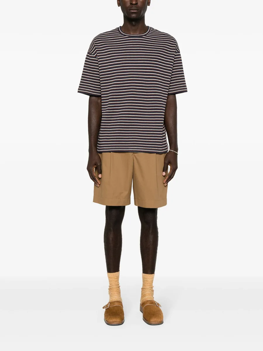 pleated cotton shorts 3
