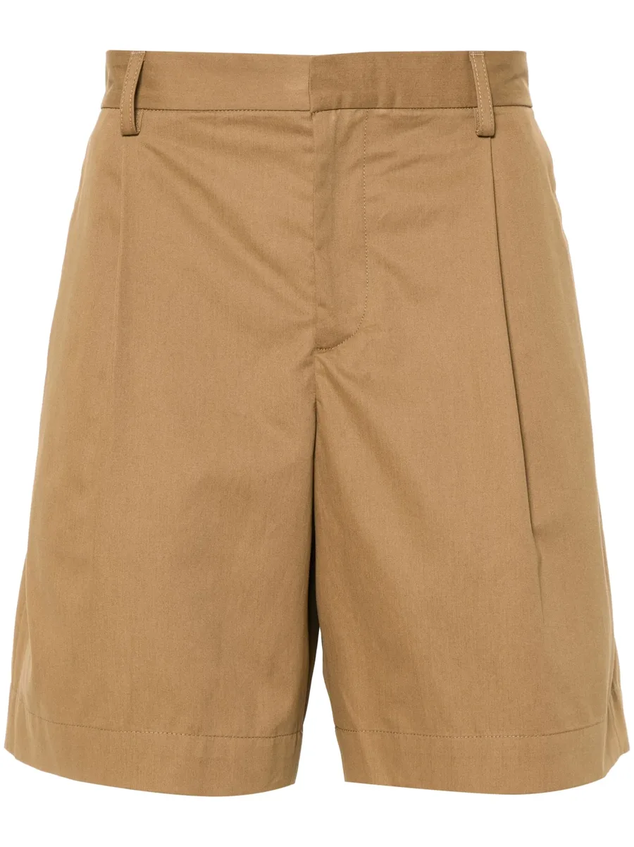 pleated cotton shorts 1