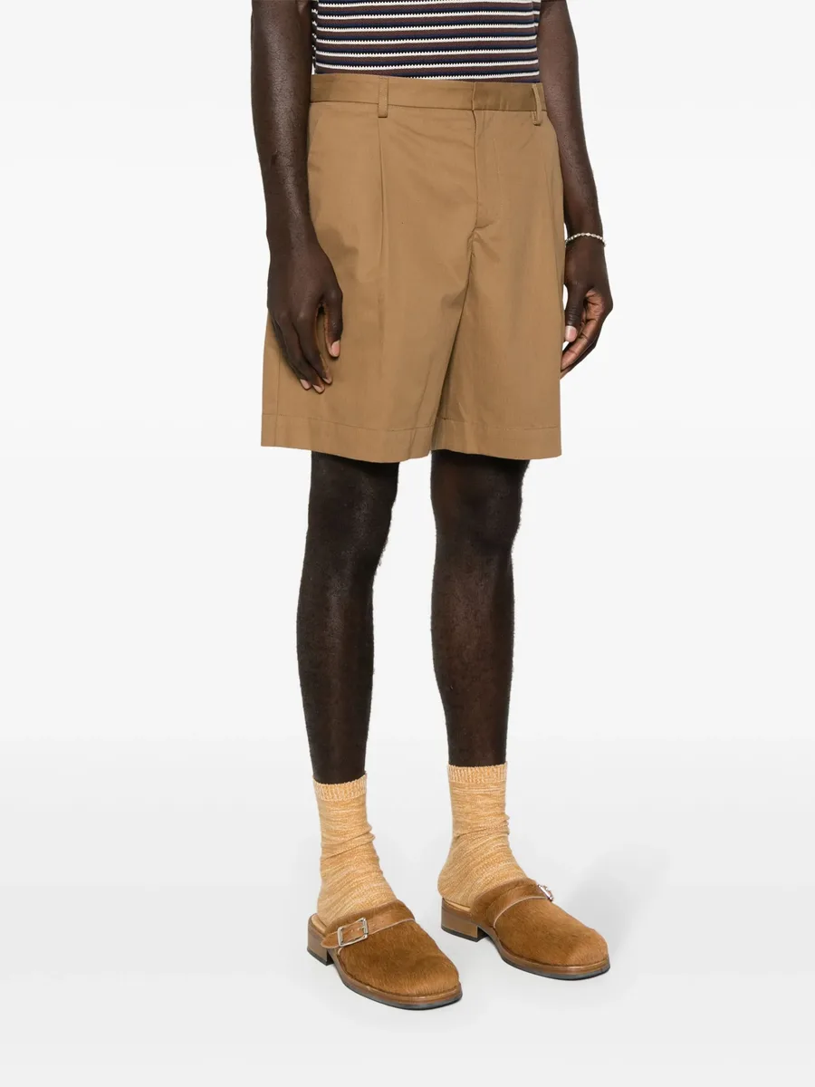 pleated cotton shorts 5