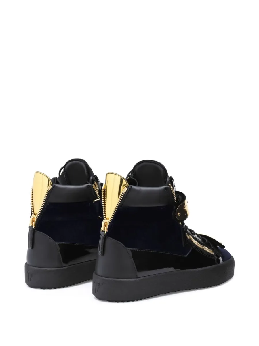 Coby velvet double-straps mid-top sneakers 5