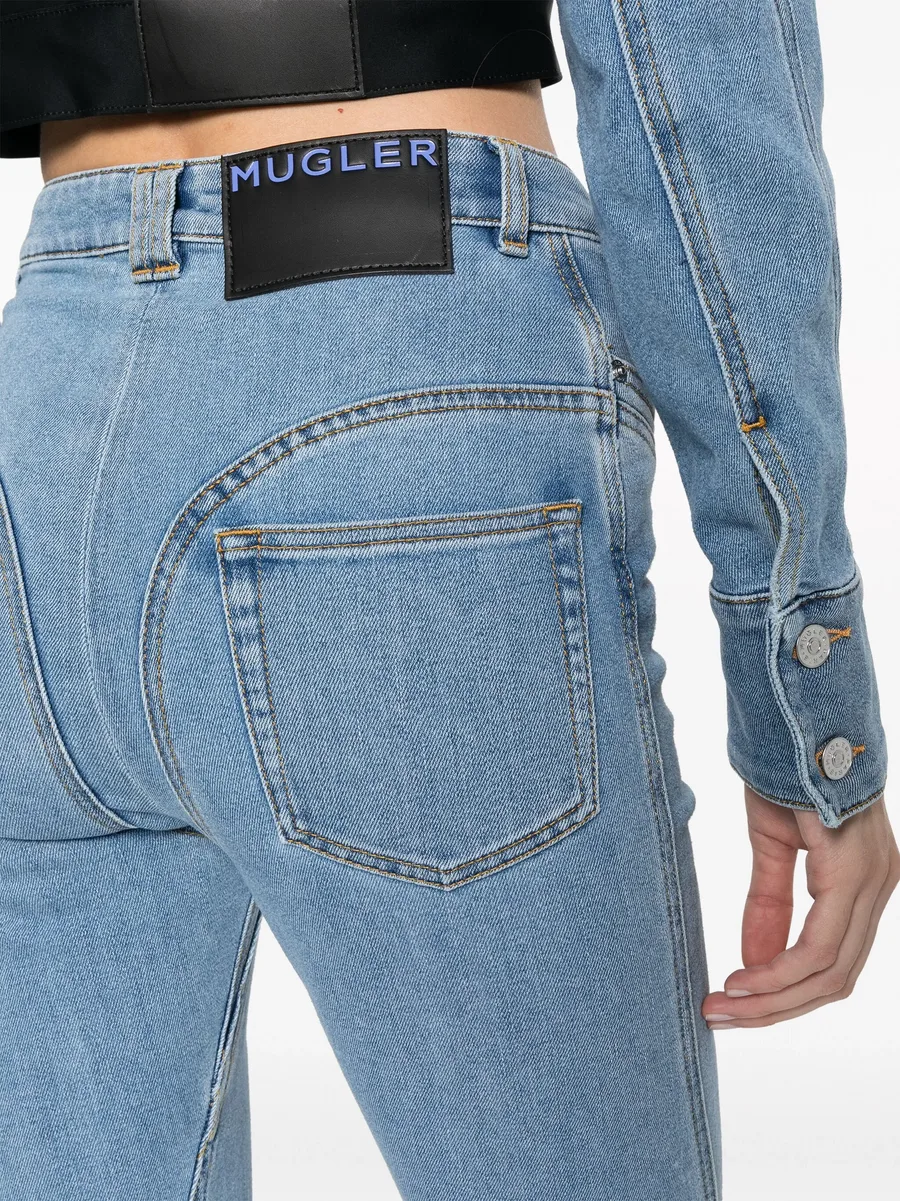 seam-detail flared jeans 5