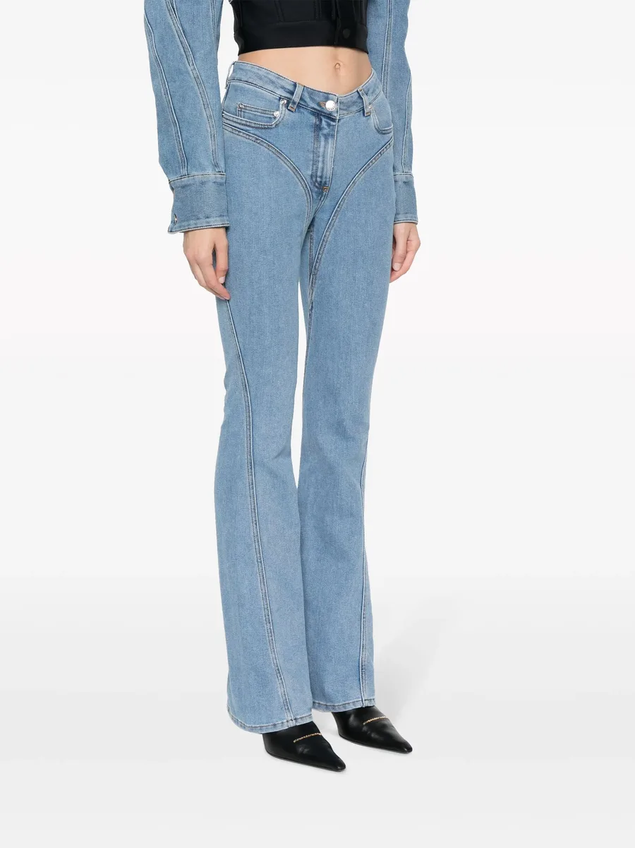 seam-detail flared jeans 3