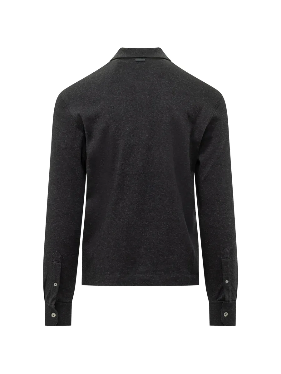 navy blue cotton polo shirt 2