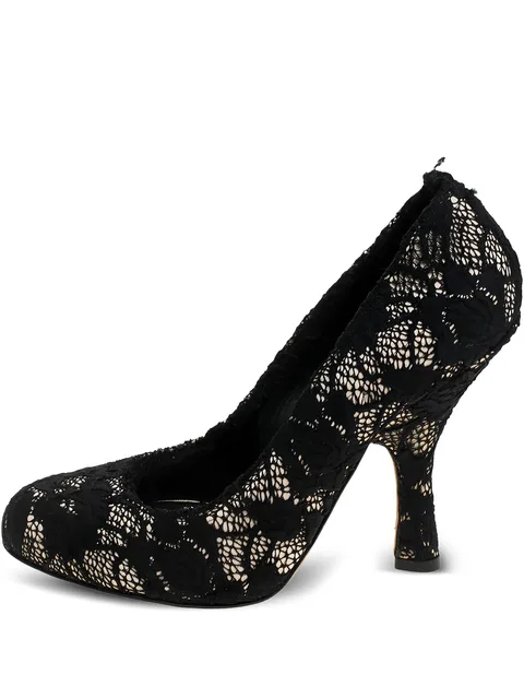 110mm lace-detailing heeled pumps