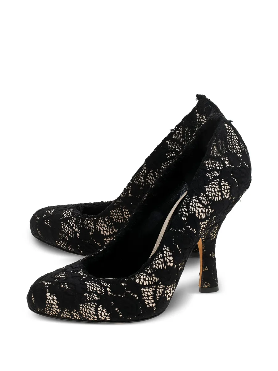 110mm lace-detailing heeled pumps 3