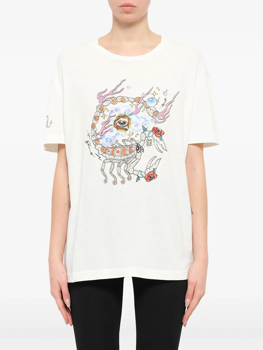 crew neck printed T-shirt 1