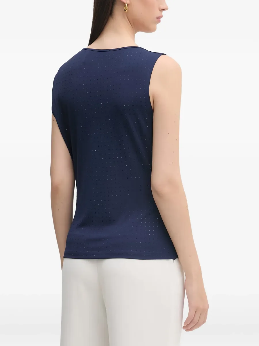 Raman crystal-embellished cowl-neck top 3
