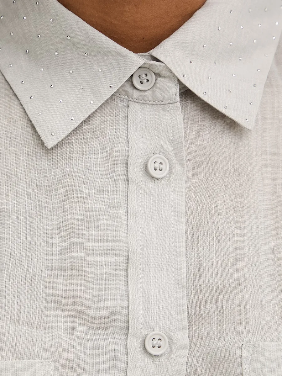 Tobela crystal-embellished chest-pocket shirt 5