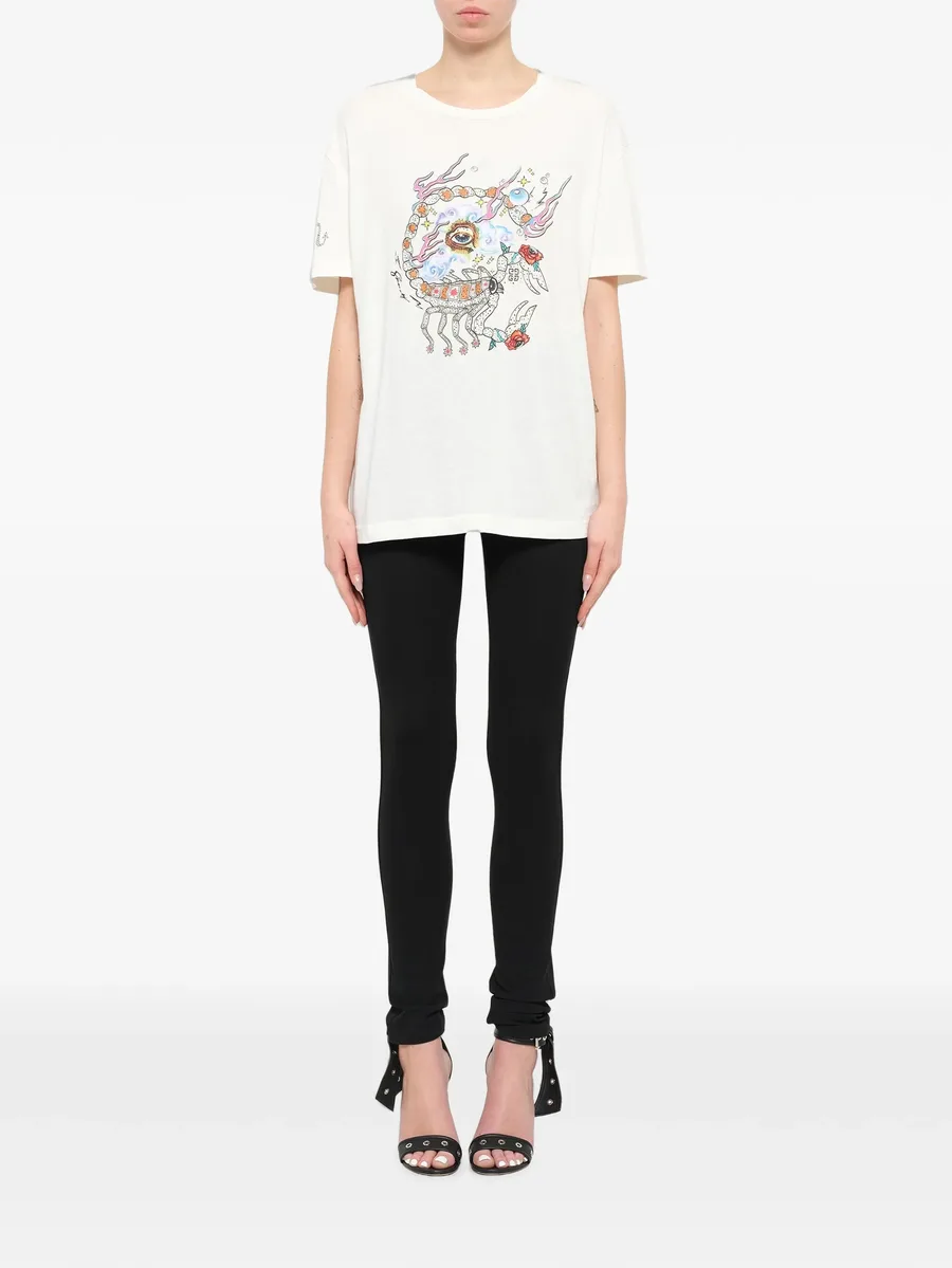 crew neck printed T-shirt 2