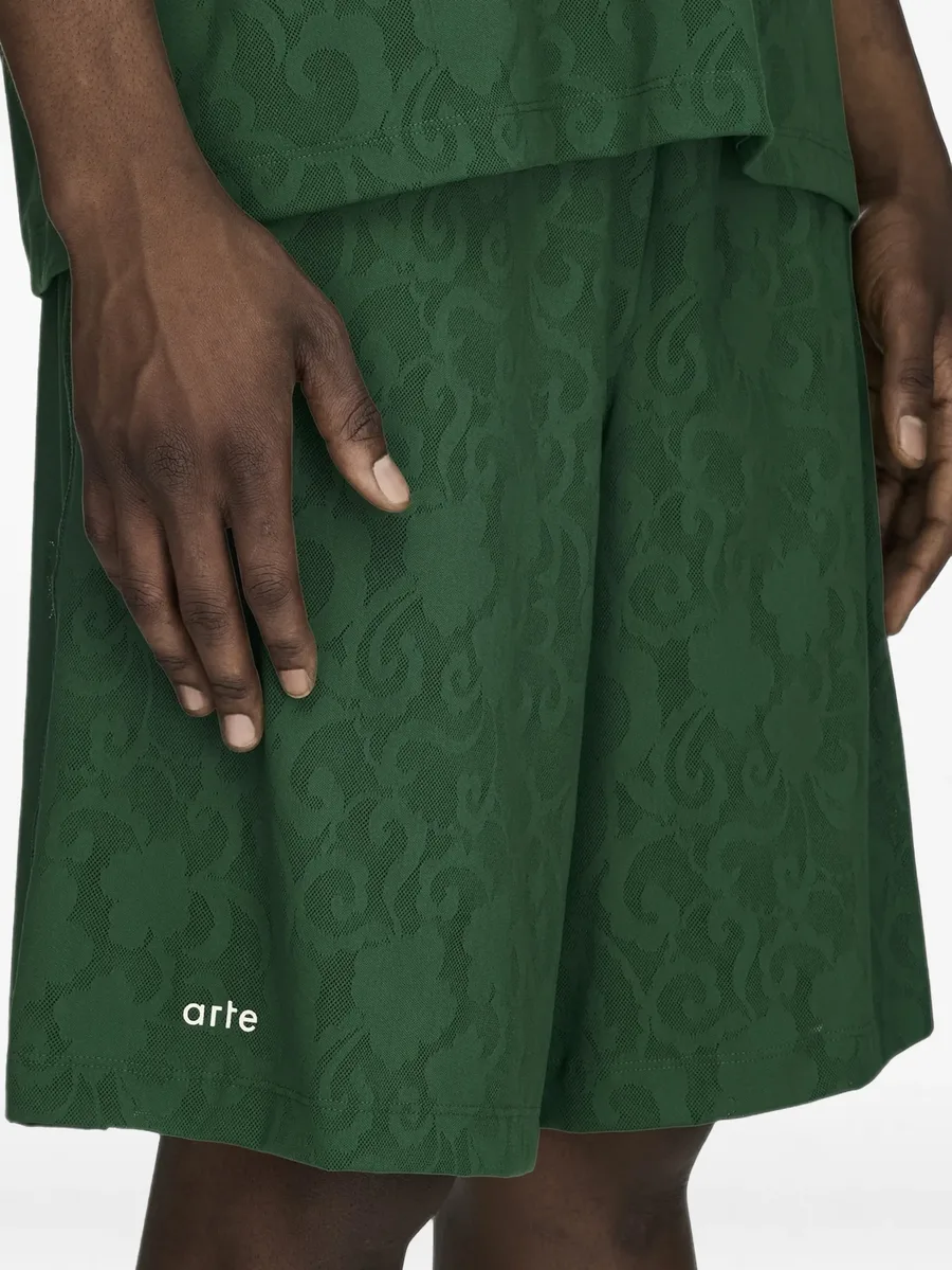 x Arte Antwerp logo-embroidered lace football shorts 2