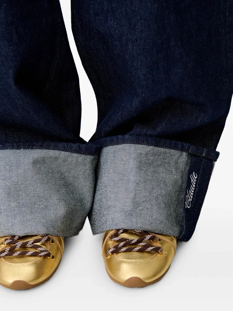 wide-leg jeans embroidered cuffs 6