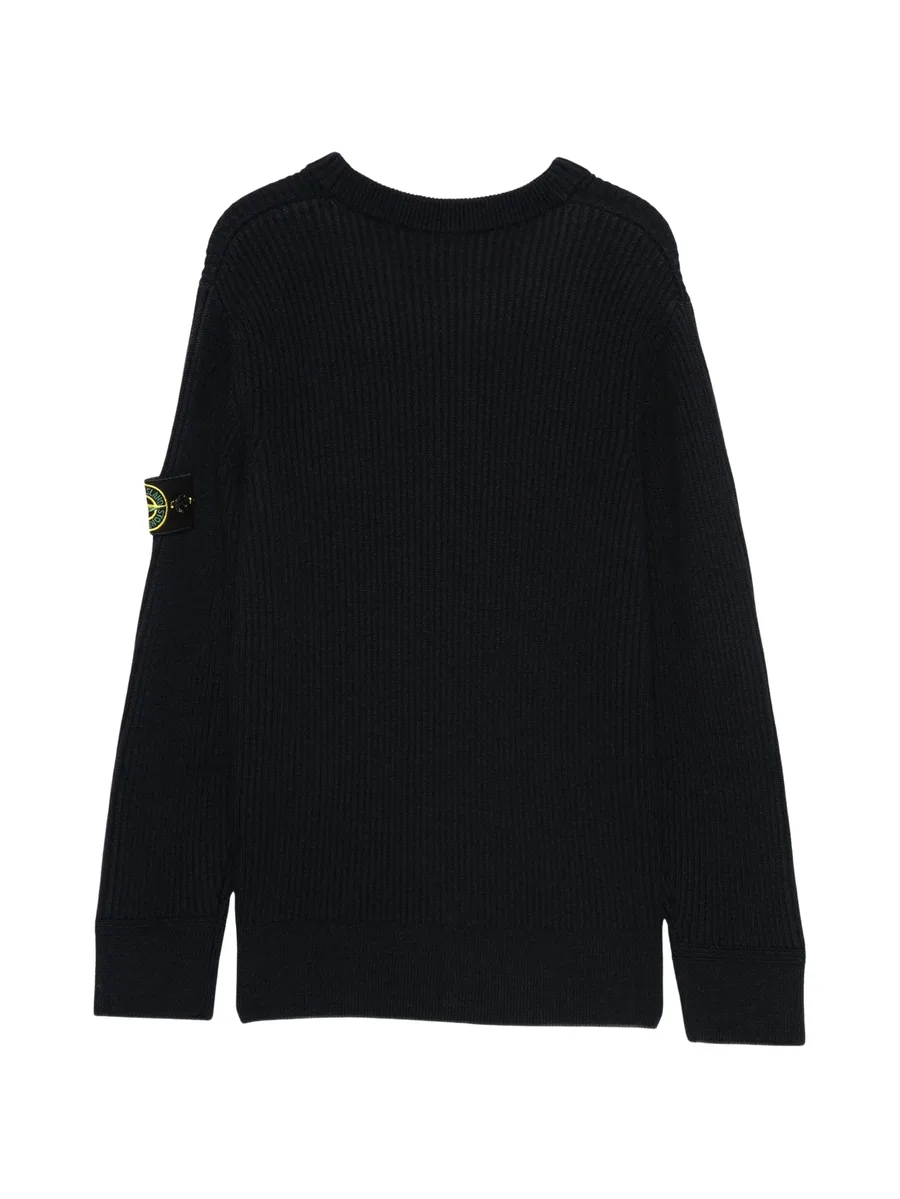 logo-patch ribbed sweater 2
