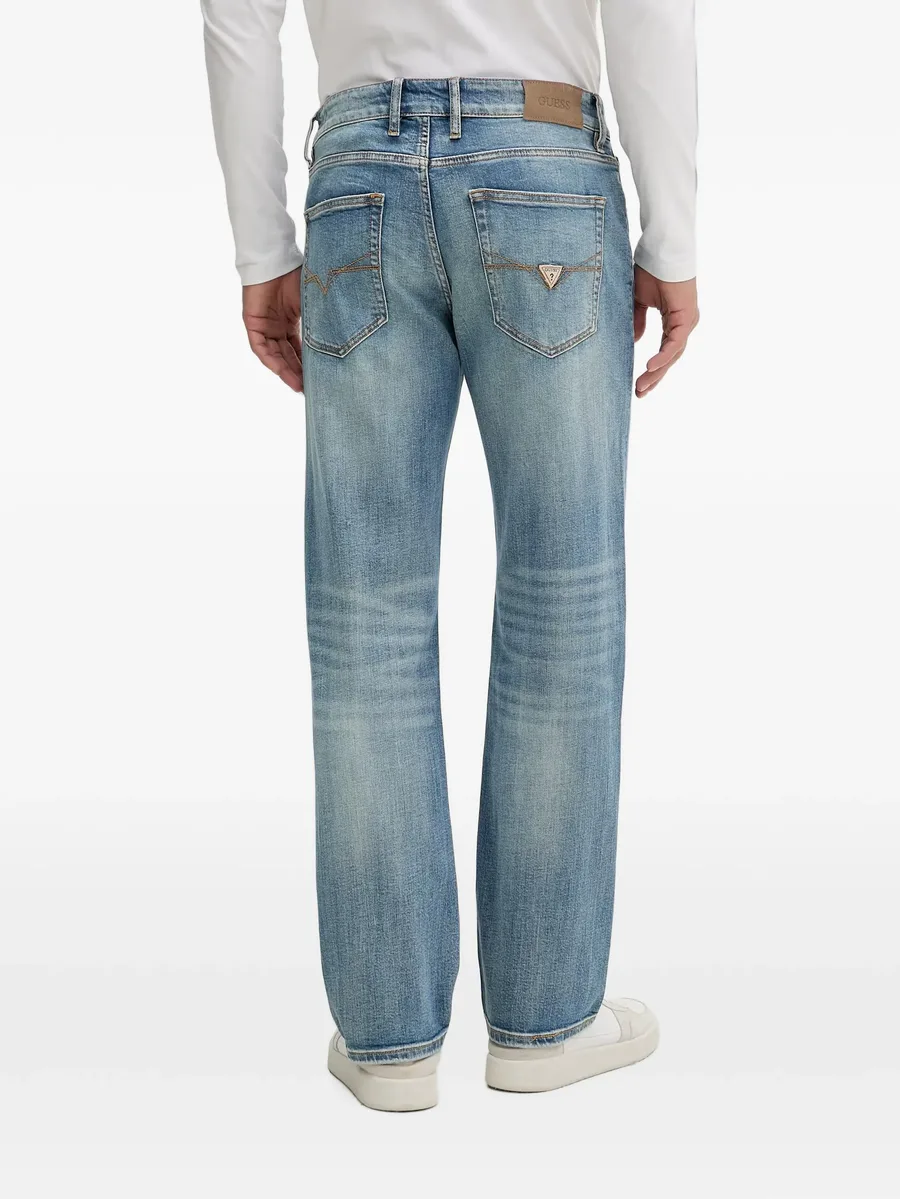 faded logo-patch jeans 3
