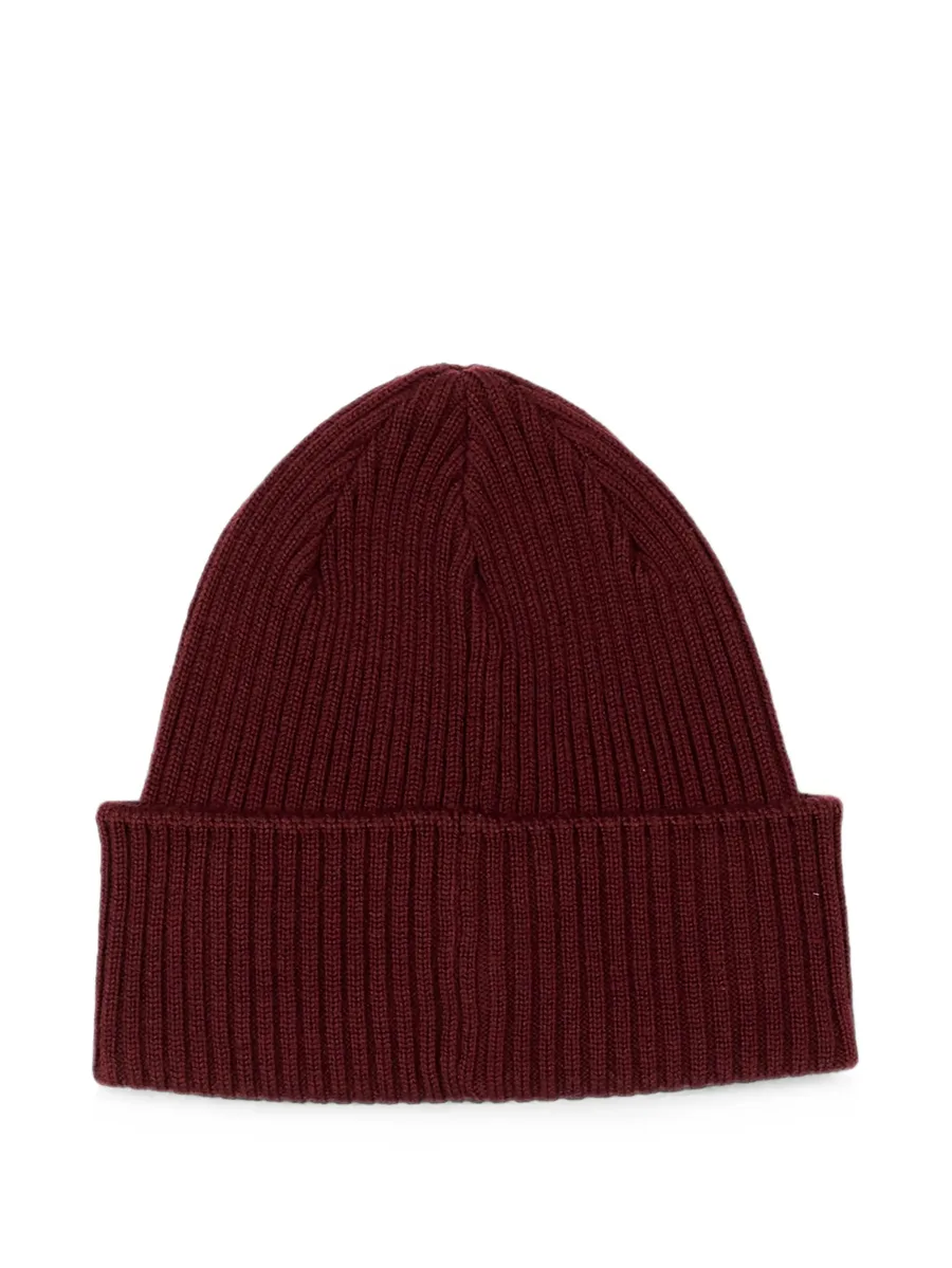 Goggle ribbed-knit beanie hat 2