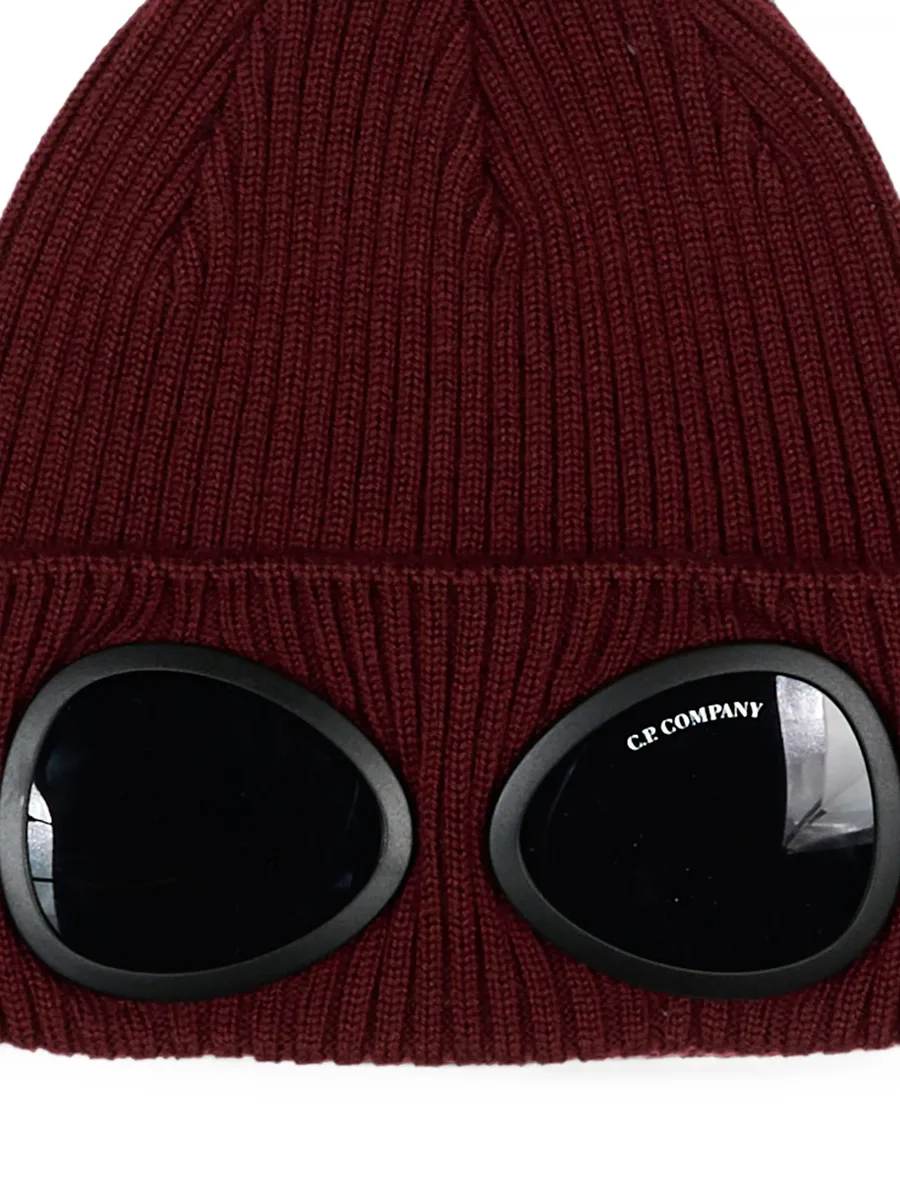 Goggle ribbed-knit beanie hat 3