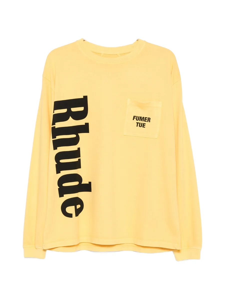 logo-print pocket T-shirt 1