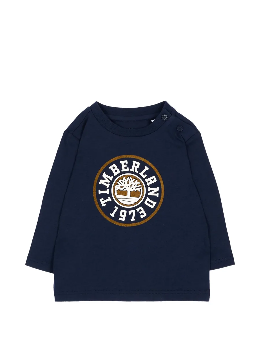 logo-print long-sleeve T-shirt 1