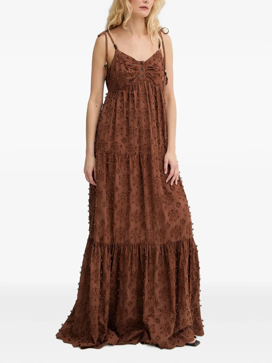 broderie-anglaise tiered maxi dress 2