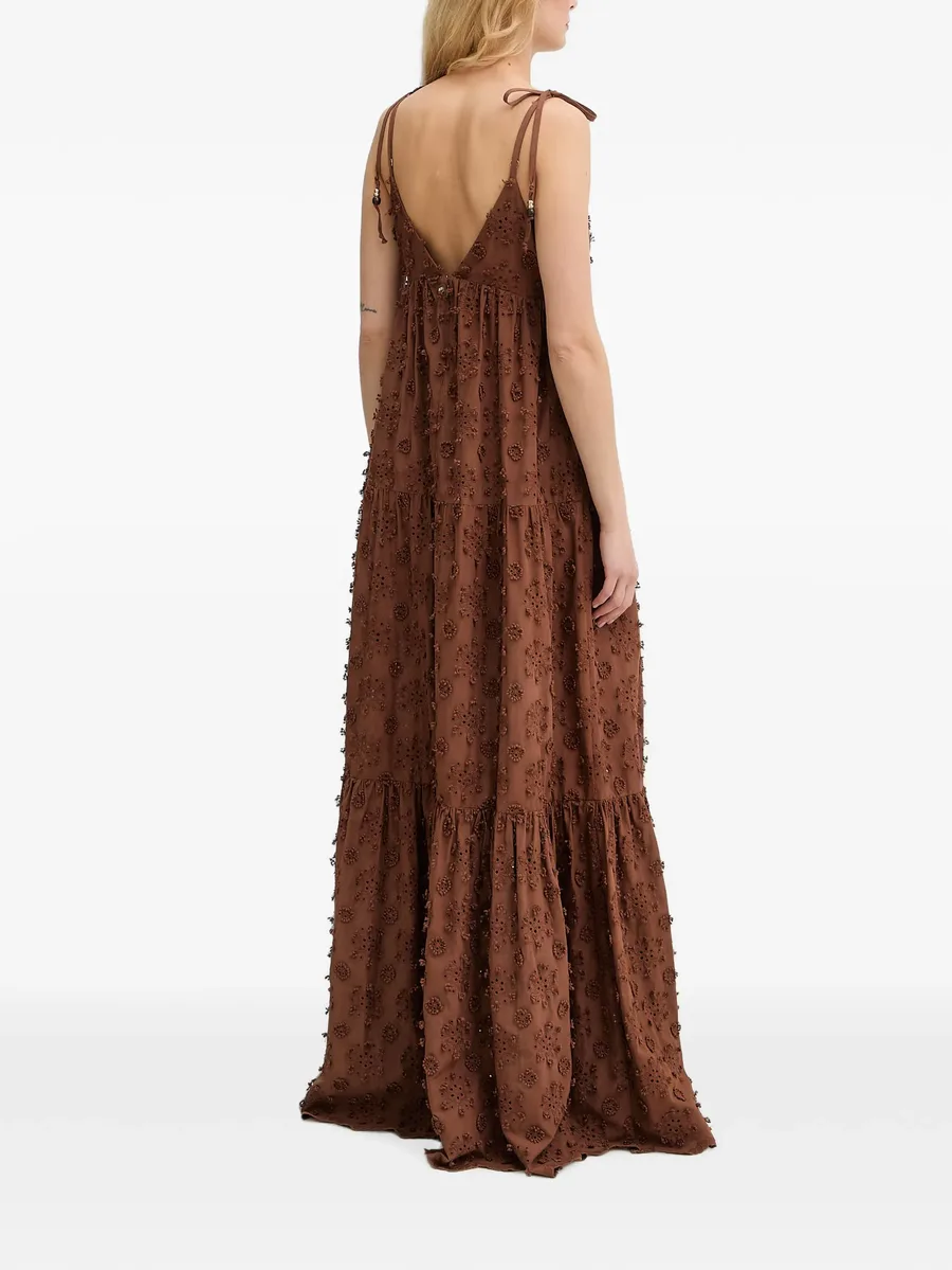 broderie-anglaise tiered maxi dress 3