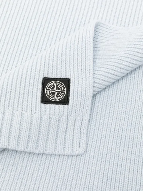 logo-patch knitted cardigan set
