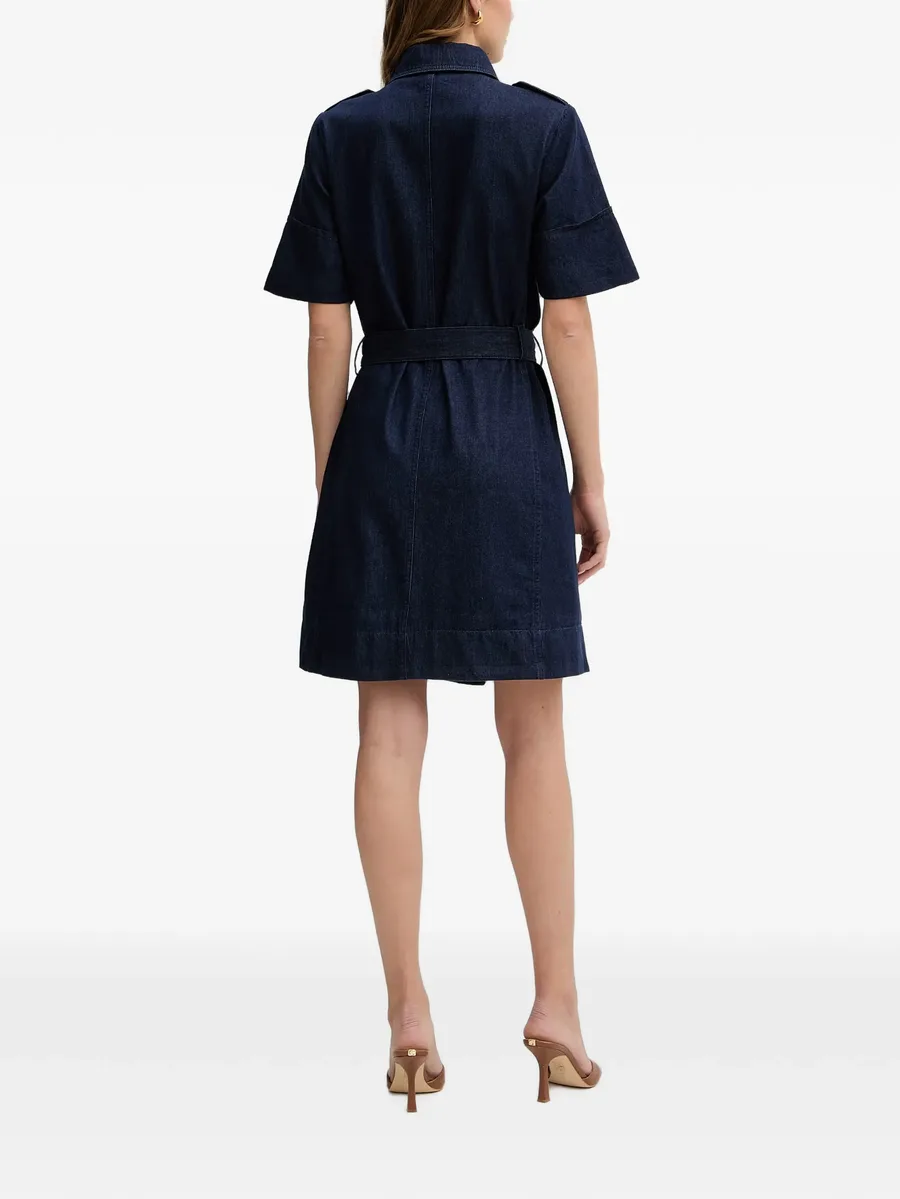 double-breasted belted mini dress 3