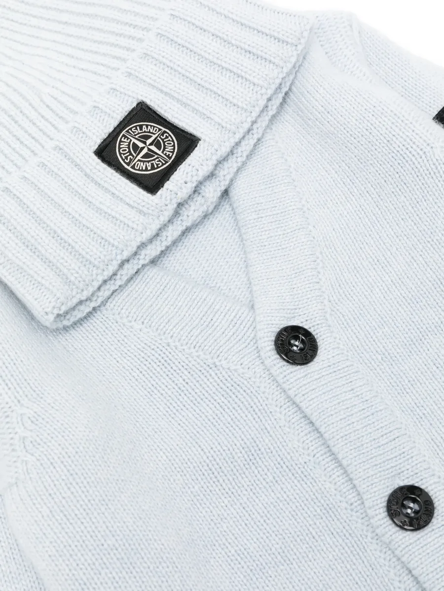 logo-patch knitted cardigan set 2